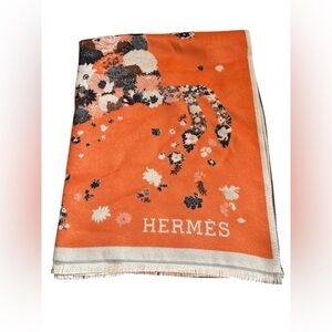 Fashion Lux Orange Floral Scarf